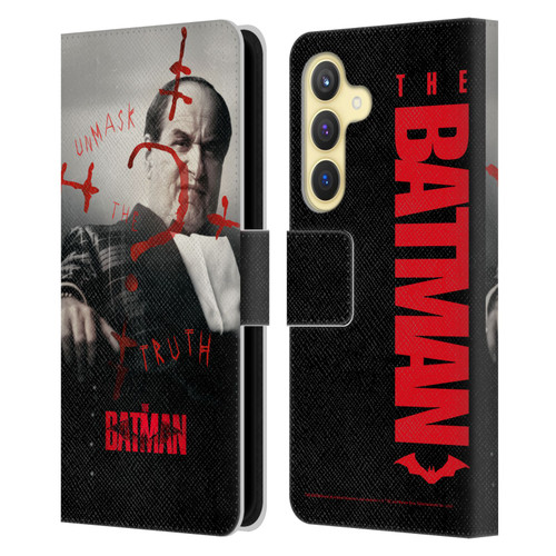 The Batman Posters Penguin Unmask The Truth Leather Book Wallet Case Cover For Samsung Galaxy S24 5G
