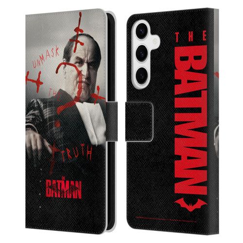 The Batman Posters Penguin Unmask The Truth Leather Book Wallet Case Cover For Samsung Galaxy S24+ 5G