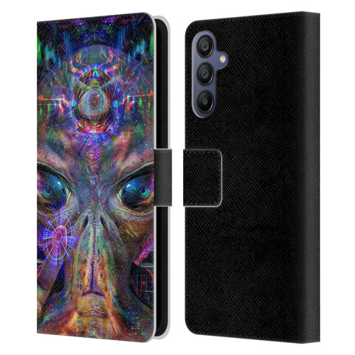 Jumbie Art Visionary Alien Leather Book Wallet Case Cover For Samsung Galaxy A15