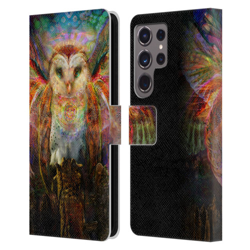 Jumbie Art Visionary Owl Leather Book Wallet Case Cover For Samsung Galaxy S24 Ultra 5G