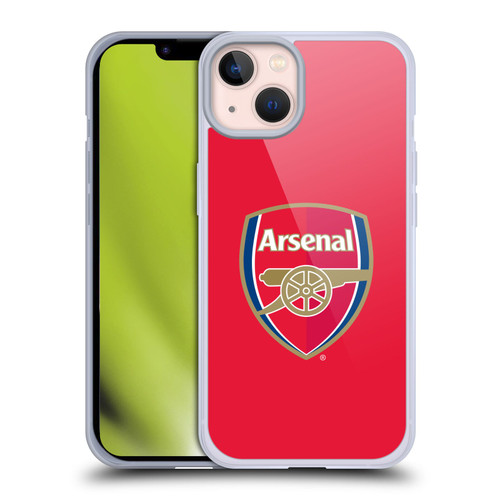 Arsenal FC Crest 2 Full Colour Red Soft Gel Case for Apple iPhone 13