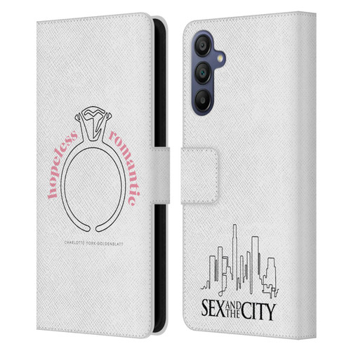 Sex and The City: Television Series Characters Hopeless Romantic Charlotte Leather Book Wallet Case Cover For Samsung Galaxy A15