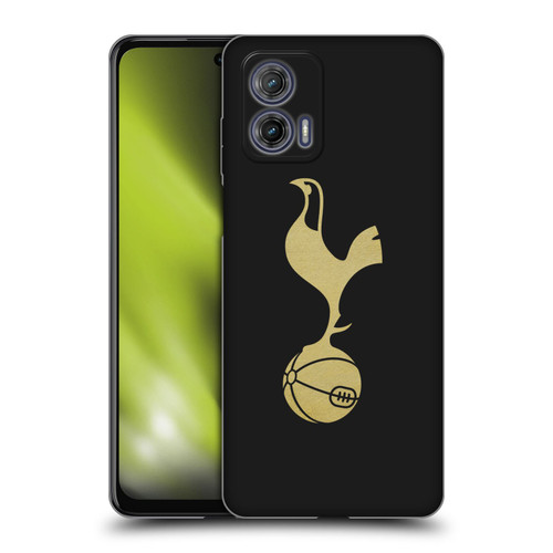 Tottenham Hotspur F.C. Badge Black And Gold Soft Gel Case for Motorola Moto G73 5G