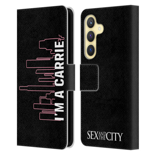 Sex and The City: Television Series Characters Carrie Leather Book Wallet Case Cover For Samsung Galaxy S24 5G