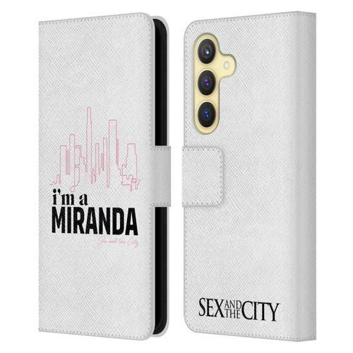 Sex and The City: Television Series Characters I'm A Miranda Leather Book Wallet Case Cover For Samsung Galaxy S24 5G