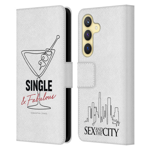 Sex and The City: Television Series Characters Single And Fabulous Samantha Leather Book Wallet Case Cover For Samsung Galaxy S24 5G