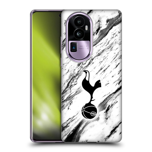 Tottenham Hotspur F.C. Badge Black And White Marble Soft Gel Case for OPPO Reno10 Pro+