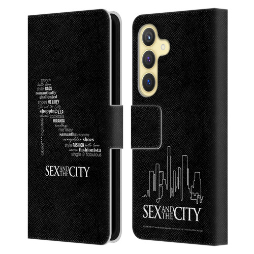 Sex and The City: Television Series Graphics Shoe Leather Book Wallet Case Cover For Samsung Galaxy S24 5G
