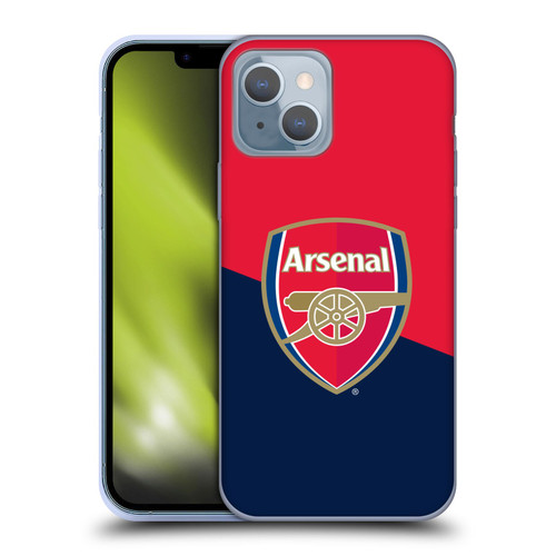 Arsenal FC Crest 2 Red & Blue Logo Soft Gel Case for Apple iPhone 14