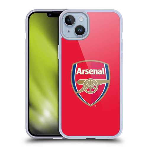 Arsenal FC Crest 2 Full Colour Red Soft Gel Case for Apple iPhone 14 Plus & MagSafe