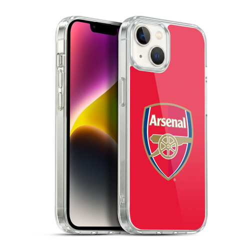 Arsenal FC Crest 2 Full Colour Red Soft Gel Case for Apple iPhone 14 Plus & MagSafe