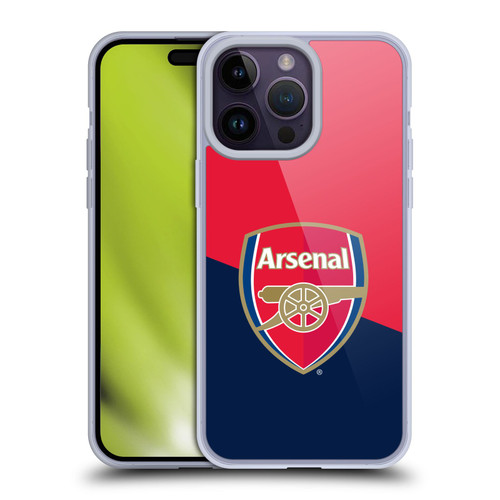 Arsenal FC Crest 2 Red & Blue Logo Soft Gel Case for Apple iPhone 14 Pro Max
