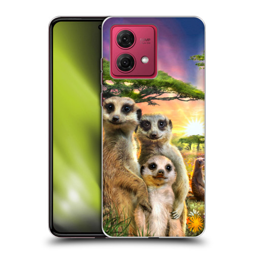 Aimee Stewart Animals Meerkats Soft Gel Case for Motorola Moto G84 5G