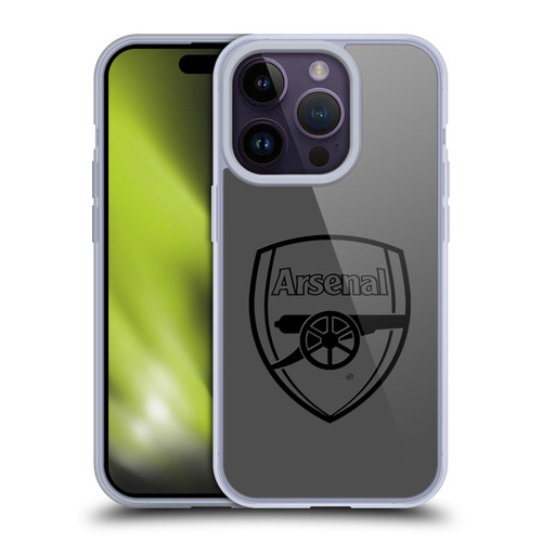 Arsenal FC Crest 2 Black Logo Soft Gel Case for Apple iPhone 14 Pro & MagSafe