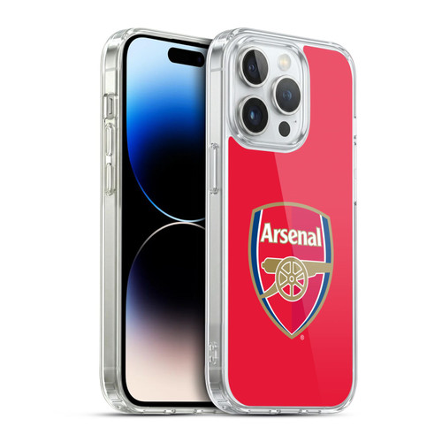 Arsenal FC Crest 2 Full Colour Red Soft Gel Case for Apple iPhone 14 Pro & MagSafe