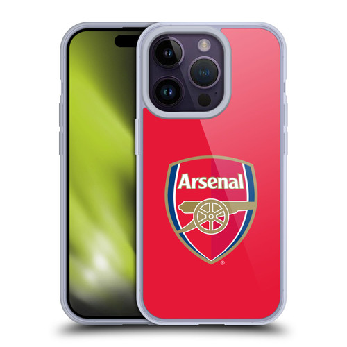 Arsenal FC Crest 2 Full Colour Red Soft Gel Case for Apple iPhone 14 Pro