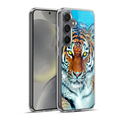Aimee Stewart Animals Yellow Tiger Soft Gel Case for Samsung Galaxy S24+ 5G & MagSafe