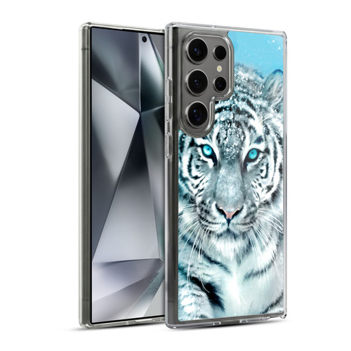 Aimee Stewart Animals White Tiger Soft Gel Case for Samsung Galaxy S24 Ultra 5G & MagSafe