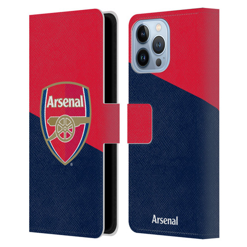 Arsenal FC Crest 2 Red & Blue Logo Leather Book Wallet Case Cover For Apple iPhone 13 Pro Max