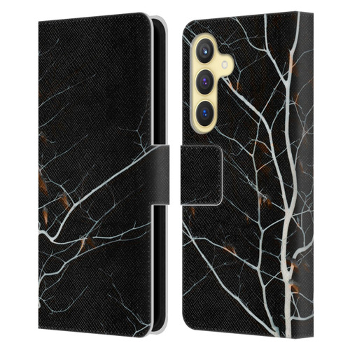 Dorit Fuhg Forest Black Leather Book Wallet Case Cover For Samsung Galaxy S24 5G