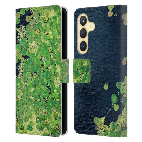 Dorit Fuhg Forest Lotus Leaves Leather Book Wallet Case Cover For Samsung Galaxy S24 5G