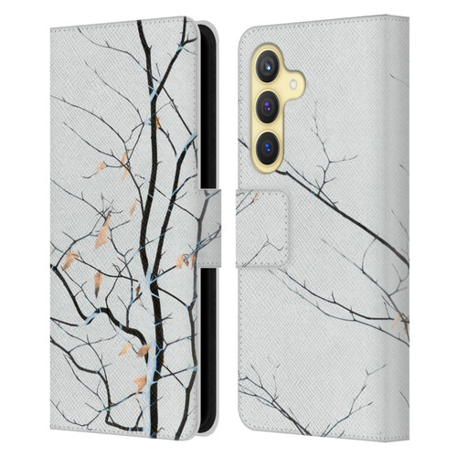 Dorit Fuhg Forest White Leather Book Wallet Case Cover For Samsung Galaxy S24 5G