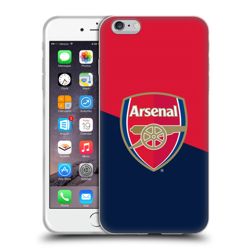 Arsenal FC Crest 2 Red & Blue Logo Soft Gel Case for Apple iPhone 6 Plus / iPhone 6s Plus