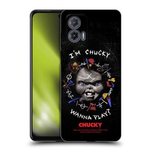 Child's Play Key Art Wanna Play Grunge Soft Gel Case for Motorola Moto G73 5G