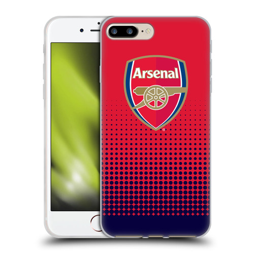 Arsenal FC Crest 2 Fade Soft Gel Case for Apple iPhone 7 Plus / iPhone 8 Plus & MagSafe