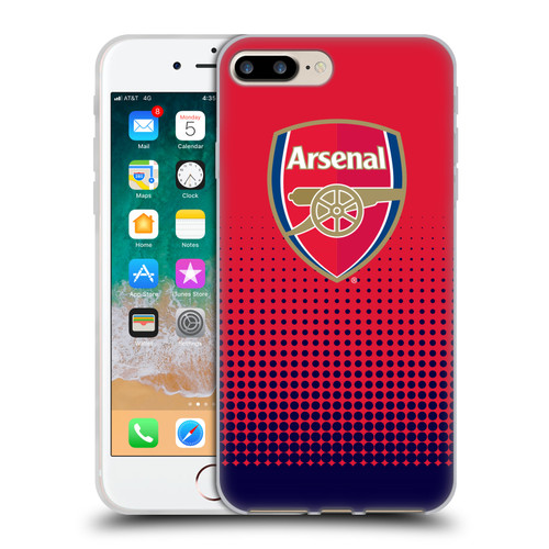 Arsenal FC Crest 2 Fade Soft Gel Case for Apple iPhone 7 Plus / iPhone 8 Plus