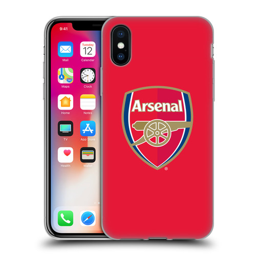 Arsenal FC Crest 2 Full Colour Red Soft Gel Case for Apple iPhone X / iPhone XS