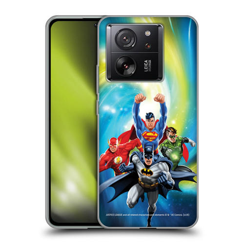 Justice League DC Comics Airbrushed Heroes Galaxy Soft Gel Case for Xiaomi 13T 5G / 13T Pro 5G