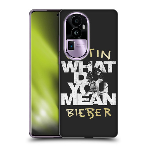 Justin Bieber Purpose B&w What Do You Mean Typography Soft Gel Case for OPPO Reno10 Pro+