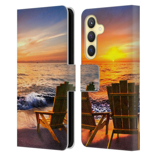 Celebrate Life Gallery Beaches 2 Sea Dreams III Leather Book Wallet Case Cover For Samsung Galaxy S24 5G