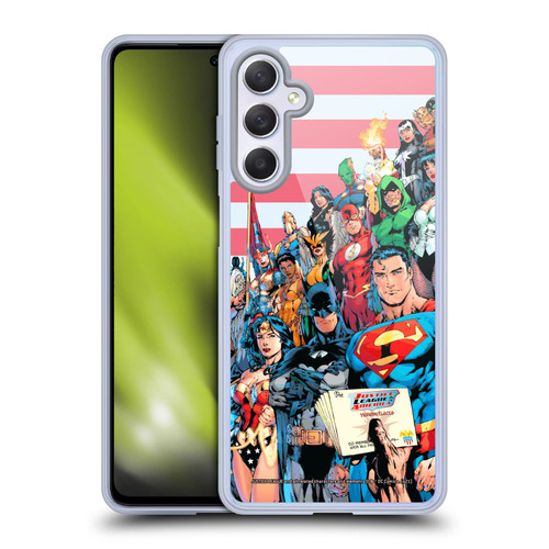 Justice League DC Comics Comic Book Covers Of America #1 Soft Gel Case for Samsung Galaxy M54 5G