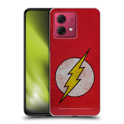 The Flash DC Comics Logo Distressed Look Soft Gel Case for Motorola Moto G84 5G