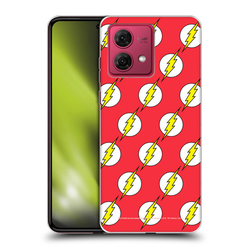 The Flash DC Comics Logo Pattern Soft Gel Case for Motorola Moto G84 5G