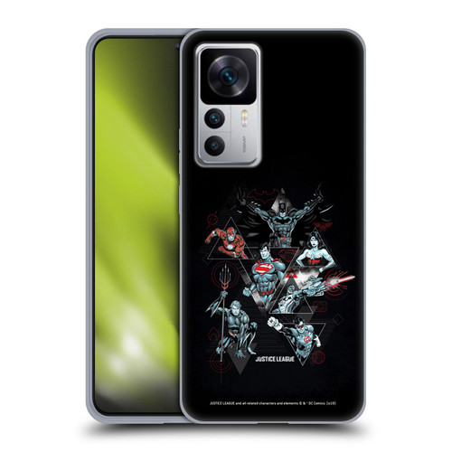 Justice League DC Comics Dark Electric Graphics Heroes Triangle Soft Gel Case for Xiaomi 12T 5G / 12T Pro 5G / Redmi K50 Ultra 5G