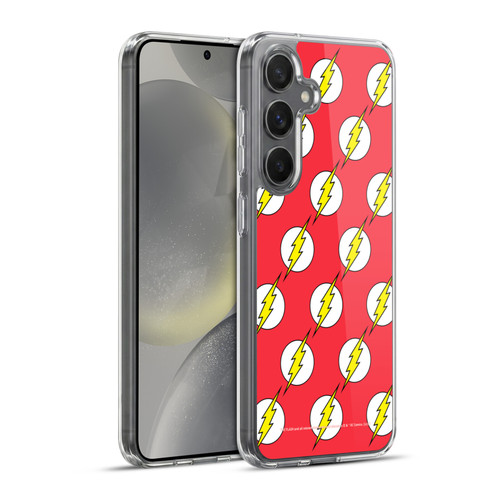 The Flash DC Comics Logo Pattern Soft Gel Case for Samsung Galaxy S24+ 5G & MagSafe