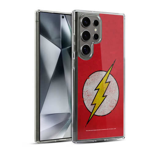 The Flash DC Comics Logo Distressed Look Soft Gel Case for Samsung Galaxy S24 Ultra 5G & MagSafe
