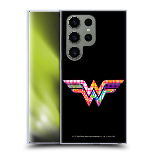 Justice League DC Comics Dark Electric Pop Icons Wonder Woman Soft Gel Case for Samsung Galaxy S24 Ultra 5G
