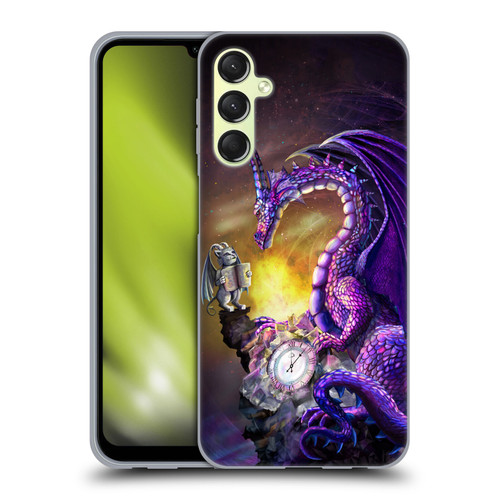 Rose Khan Dragons Purple Time Soft Gel Case for Samsung Galaxy A24 4G / Galaxy M34 5G