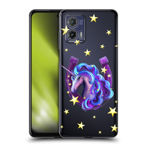 Rose Khan Unicorn Horseshoe Stars Soft Gel Case for Motorola Moto G73 5G