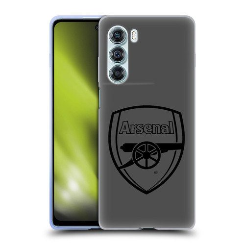 Arsenal FC Crest 2 Black Logo Soft Gel Case for Motorola Edge S30 / Moto G200 5G