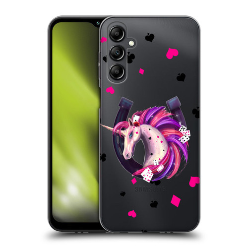 Rose Khan Unicorn Horseshoe Pink And Purple Soft Gel Case for Samsung Galaxy M14 5G