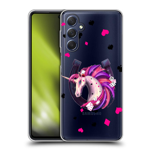 Rose Khan Unicorn Horseshoe Pink And Purple Soft Gel Case for Samsung Galaxy M54 5G