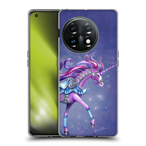 Rose Khan Unicorns Purple Carousel Horse Soft Gel Case for OnePlus 11 5G