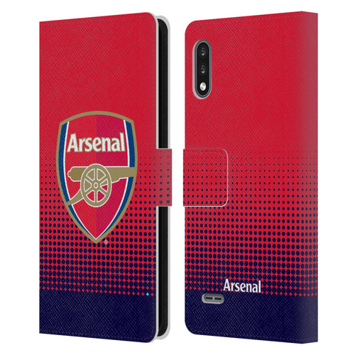 Arsenal FC Crest 2 Fade Leather Book Wallet Case Cover For LG K22