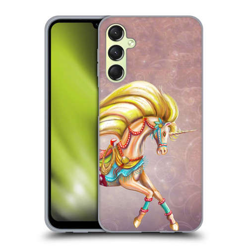 Rose Khan Unicorns Western Palomino Soft Gel Case for Samsung Galaxy A24 4G / M34 5G