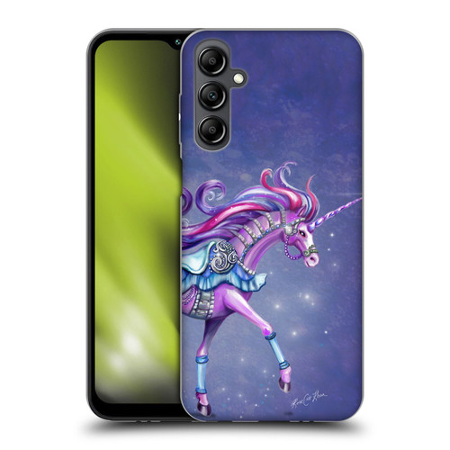 Rose Khan Unicorns Purple Carousel Horse Soft Gel Case for Samsung Galaxy M14 5G